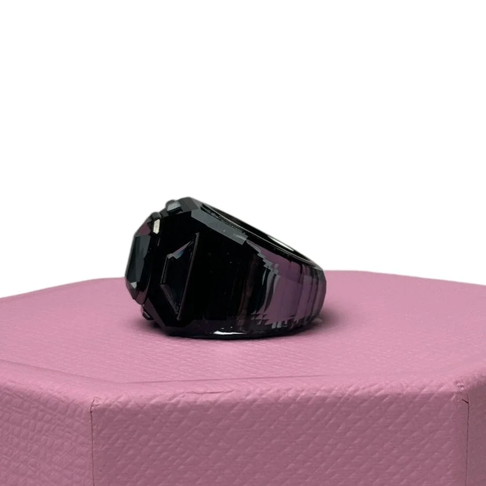 Swarovski Chroma cocktail ring Black, Ruthenium plated 52 EUR /  6 USA